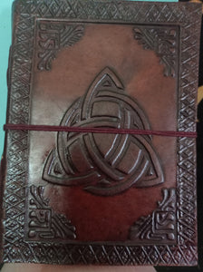 Leather Journal- Celtic Triquetra (Trinity Knot)