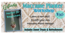 Macrame Hanging Planter WORKSHOP