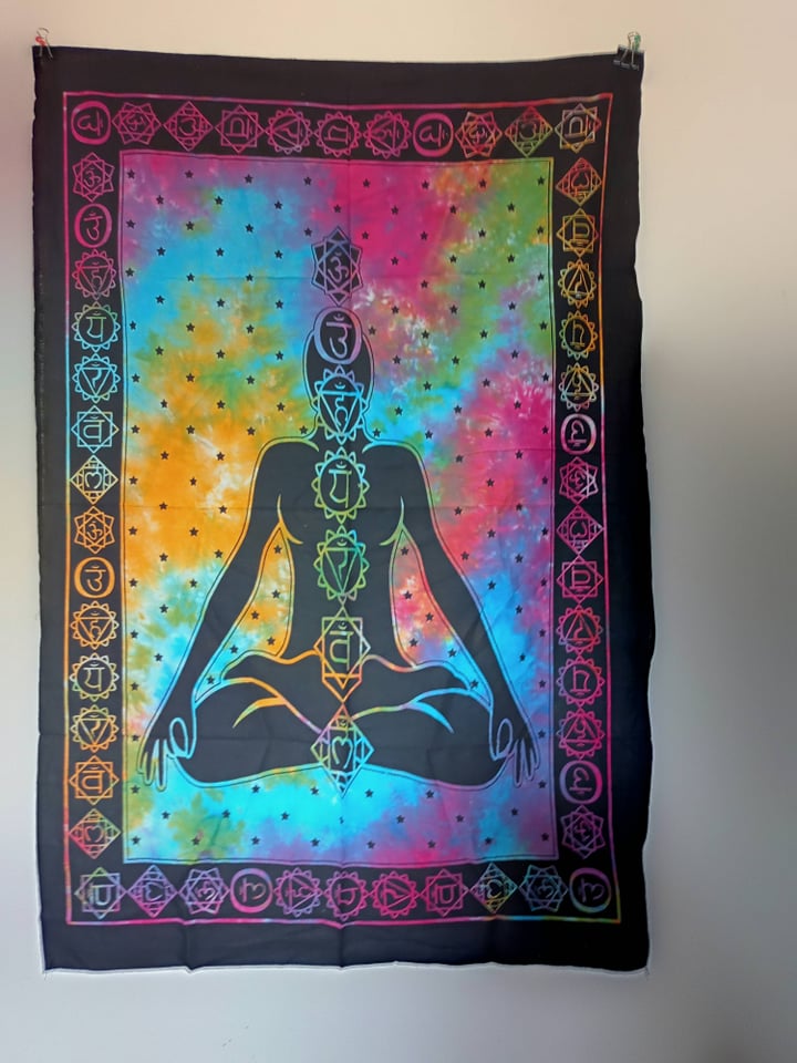 Tie Dye Chakra Meditation Tapestry