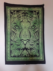 Green Tiger Tapestry