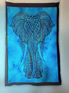 Blue Elephant Tapestry