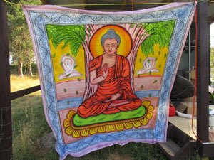 Thai Buddha Cotton Tapestry