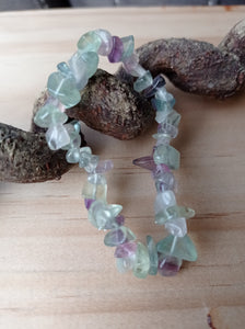 Fluorite Crystal Chip Bracelet