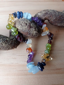 Mixed Crystal Chip Bracelet