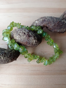 Peridot Crystal Chip Bracelet