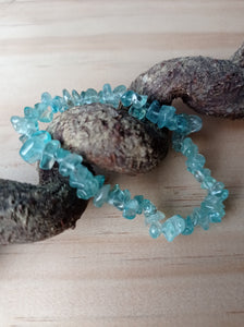 Green Apatite Crystal Chip Bracelet
