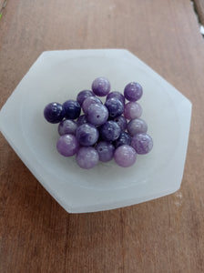 Violet Lepidolite beads