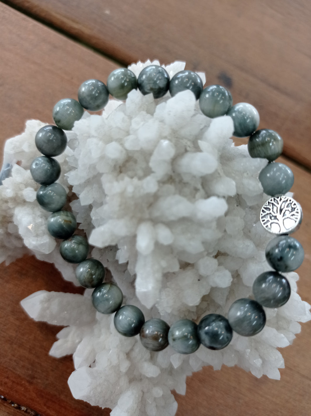 Natural Grey Cats Eye Bracelet