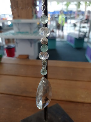 Fluorite teardrop Sun Catcher